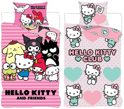 Produktbild von Hello Kitty & Friends - 2 x Bettwäsche-Set Doppelpack, 135x200 & 80x80