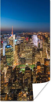 Produktbild von MuchoWow® Poster New York - Farben - Nacht 20x40 cm - Plakat - Foto