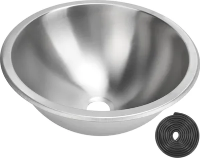 Immagine prodotto di 12 pollici Camper lavandino rotondo 304 in acciaio inox cucina bagno mano bacino con 40 mm di scarico per barca caravan RV