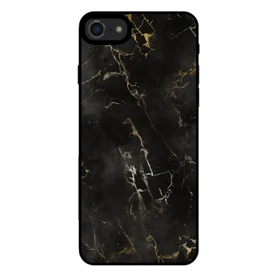 Produktbild von Smartphonica Handyhülle für iPhone 7/8 mit Marmordruck - TPU-Hülle mit Marmordesign - Schwarz