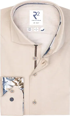 Produktbild von Baumwollenes R2 Businesshemd Slim Fit Beige