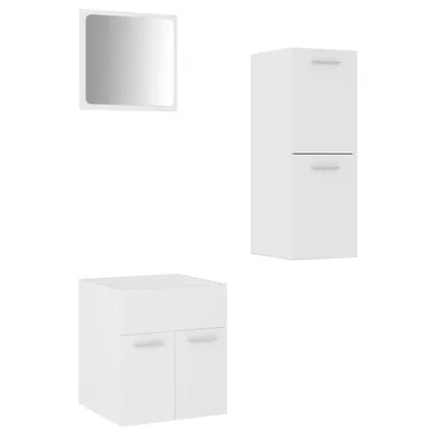 Immagine prodotto di vidaXL Set di mobili da bagno in legno bianco