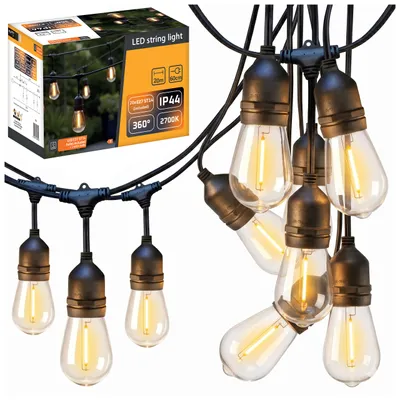 Produktbild von MasterLED LED Lichterkette Außen 20 m 20 x E27 ST14 230 V 2700 K IP44 Warmweiß Garten