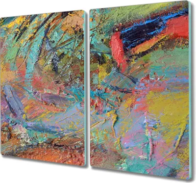 Produktbild von Coloray Schneidebrett Herdabdeckplatte 2x30x52 cm Kochplattenabdeckung Hackbrett Küchenbrett - Die Mischung aus Farbe