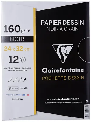 Produktbild von Clairefontaine 3329680967715, Kunstpapier, 160 g/m², 12 Blätter