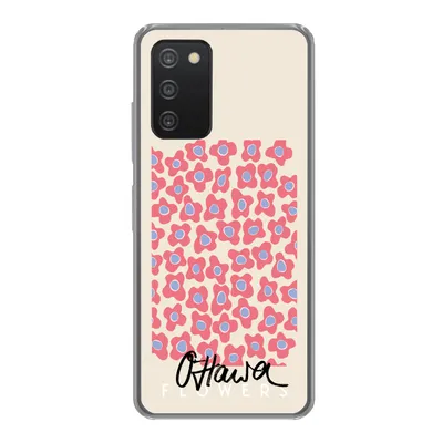 Produktbild von MuchoWow® Handyhülle Schutzhülle Hülle für Samsung galaxy a73 Blume - Muster - Rosa Silikon Softcase Handy Hülle - Handyhülle