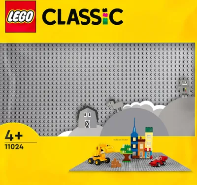 Produktbild von LEGO 11024 Classic Graue Bauplatte, quadratische Grundplatte mit 48x48 Noppen als Basis für Konstruktionen und für weitere LEGO Sets