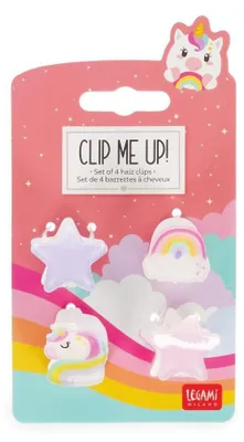 Image de LEGAMI Clip me up! - set de 4 mini barrettes à cheveux - unicorn