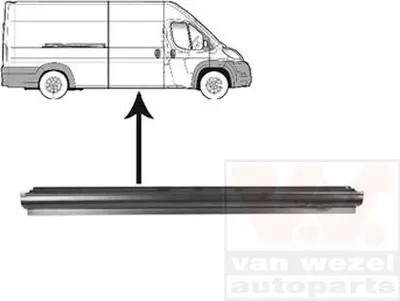 Produktbild von VAN WEZEL Seitenwand Reparaturblech für FIAT Ducato Kastenwagen (250, 290) Ducato Bus (250, 290) für CITROËN JUMPER Kasten passend für PEUGEOT