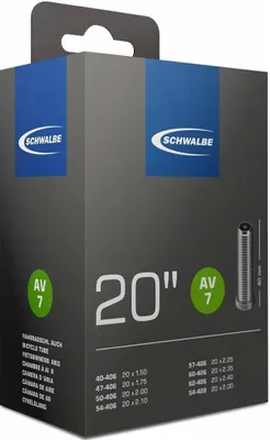 Produktbild von SCHWALBE Reifenschlauch - AV7 20x1.50/2.00 AV 40mm - Schwarz