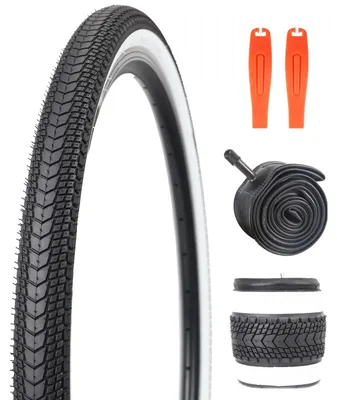 Zdjęcie produktu dla Opony rowerowe MTB, rozmiar 26 x 1,75 cala, dętki rowerowe 26 x 1,75/2,125 cala, w zestawie łyżki do opon rowerowych
