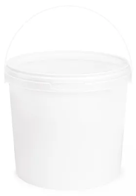Image de Seau Garronda avec couvercle, 8 litres, 1 pièce, pour le stockage de produits alimentaires et chimiques Blanc GD-0071