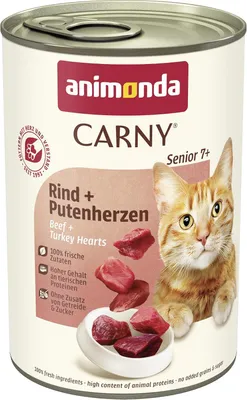 Produktbild von Animonda Cat Dose Carny Senior 6x400g | Rind & Putenherzen