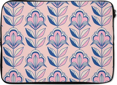 Produktbild von MuchoWow® Laptop Hülle 13 Zoll Retro - Design - Blumen Laptoptasche - Laptophülle - Sleeve - Rundumschutz