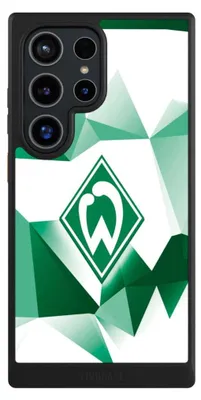Produktbild von NIVOCASE Hülle für Samsung Galaxy S24 Ultra  Handyhülle NIVOcore Case Schwarz Offizielles Lizenzprodukt SV Werder Bremen Tarnmuster