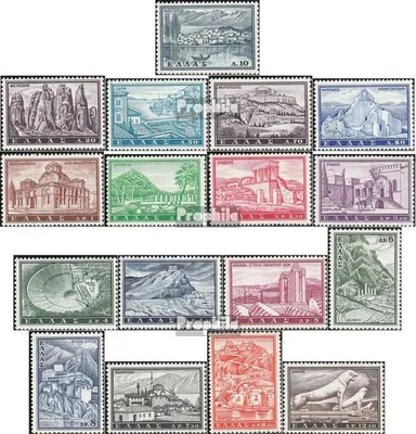 Produktbild von Briefmarken Griechenland 1961 Mi 748-764 (kompl.Ausg.) postfrisch Freimarken: Tourismus