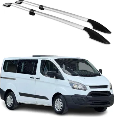 Image de Barres de toit longitudinales pour Ford Tourneo Custom 2012-2024 L1 Alu Gris