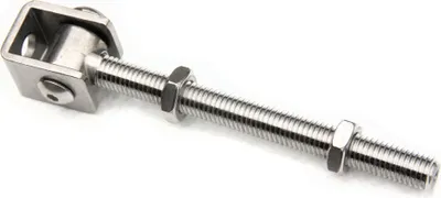 Produktbild von UHRIG Langes M12 Anschweißband V2A, verstellbares Edelstahl Torband mit Bügel, für z.B. Gartentür, Hoftor usw.