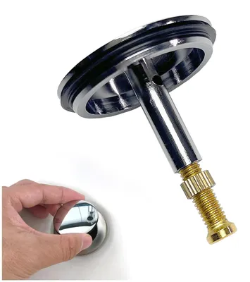 Image de Bouchon de baignoire, bouchon de vidange, bouchon pour baignoire, bouchon de vidange pour baignoire, bouchon universel à vis réglable, bouchon de baignoire 43 mm (A)