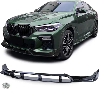 Produktbild von Zderzak przedni ze spojlerem w czarnym połysku do BMW X6 G06 od 2019 r. - bez pakietu M typu 2