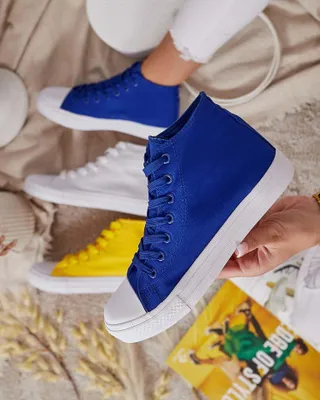 Produktbild von Damen Stoff-Sneakers Hirria Blau, leichte Freizeitschuhe, Größe 40