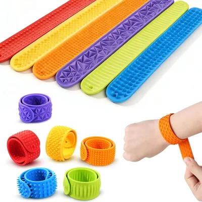 Productafbeelding van Fidget toys armbandset - Set van 6 - Sensorische armbanden van siliconen