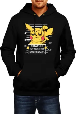 Obrázok produktu pre Pánska Mikina S Kapucňou Japan Manga Anime Comics Pokemon 043, Man S / čierna