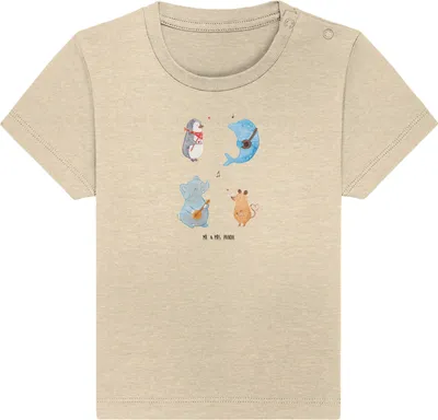 Produktbild von Mr. & Mrs. Panda  T-Shirt Big Band 24. - 36. Monat - Natural Raw - Geschenk, Baby, Lustige Sprüche, Hund, Musik, Babyshirt, Baumwollshirt, Delfin, Pinguin, Maus