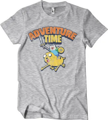 Produktbild von Adventure Time Washed T-Shirt - Large - HeatherGrey