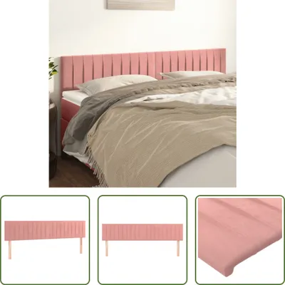 Produktbild von The Living Store Kopfteile 2 Stk. Rosa 80x5x78/88 cm Samt