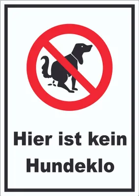 Produktbild von Hier ist kein Hundeklo Aufkleber A9 (37x52mm)