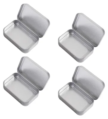 4 Metallboxen mit Deckel, Mini-Aufbewahrungsdosen für Schmuck