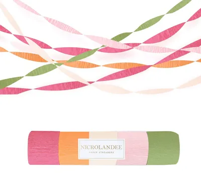 Productafbeelding van Krepppapier slingers - 5 rollen voor achtergronddecoratie