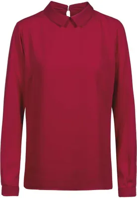 Produktbild von Greiff CHIFFON Damen Chiffon-Schlupfbluse Kragen Langarm Regular Rot 36