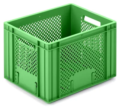 Produktbild von Obst- und Gemüsekisten, 400x300x272 mm, stabile Obstkisten, stapelbare Gemüsekisten