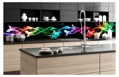 Produktbild von Küchenrückwand Folie selbstklebend Rauch | Klebefolie - Dekofolie - Spritzschutz für Küche | 350 cm x 60 cm