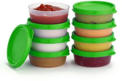 Zdjęcie produktu dla Plastikowe pojemniki na przyprawy z pokrywką, 8 sztuk, 65 ml, bez BPA, szczelne, wielokrotnego użytku, przeznaczone do przechowywania niewielkich ilości żywności