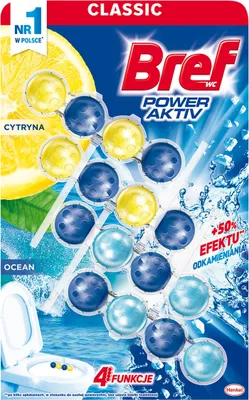 Zdjęcie produktu dla BREF Power Aktiv Soczysta Cytryna+Morska Bryza 4x50g
