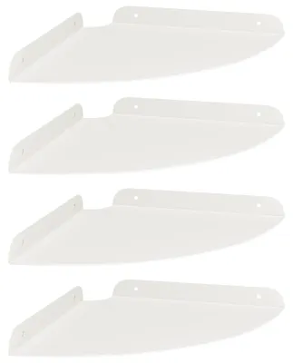 Image de Étagère flottante avec étagère 4 pcs Blanc 24 x 24 x 2 cm