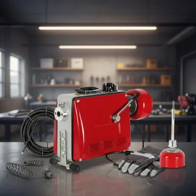 Produktbild von Rohrreinigungsmaschine Rohrreiniger 500W 16mm Abflussreiniger Zubehör Spirale