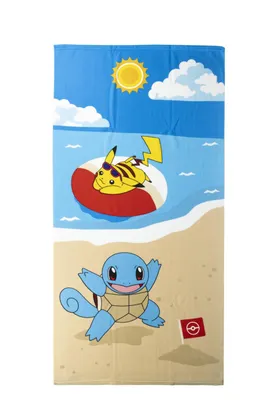 Immagine prodotto di Telo mare in microfibra Pokemon Pikachu Squirtle 70 x 140 cm