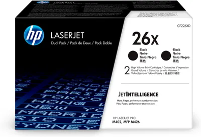 Produktbild von HP 26X 2x Schwarz LaserJet Tonerpatrone