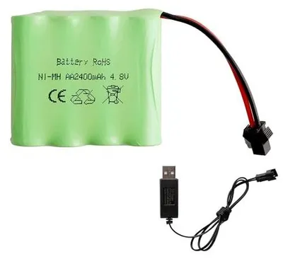 Zdjęcie produktu dla Akumulator nimh 4 8V 2400MAH aa rc koparka samochód wtyczka USB