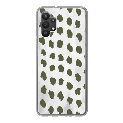 Produktbild von MuchoWow® Handyhülle Schutzhülle Hülle für Samsung Galaxy A32 5G Marmor - Punkte - Grün Silikon Softcase Handy Hülle - Softcase
