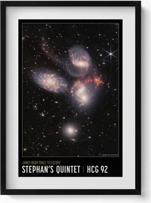 Produktbild von Kosmos-Themenposter NASA-Bilder– Wandbild mit Rahmen – Gerahmtes Bild  – Wanddekoration – 50x70 cm –  Schwarz Rahmen