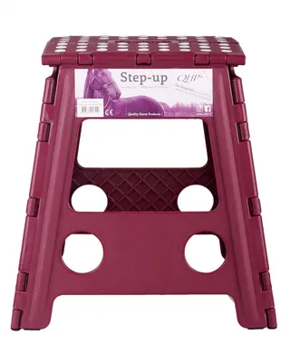 Produktbild von QHP Tritthocker faltbar, Farbe:bordeauxrot