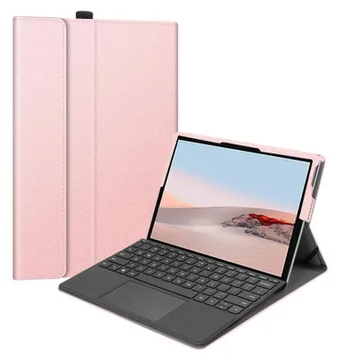 Produktbild von Fintie Hülle für Microsoft Surface Go 4 (2023) / Surface Go 3 (2021) / Surface Go 2 (2020) / Surface Go (2018) 10 Zoll Tablet, Multi-Sichtwinkel Schutzhülle, Type Cover Kompatibel, Roségold