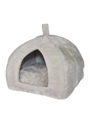 Obrázek produktu pro Plyšový pelíšek pro psa/kočku HUISE 40x35 cm, světle šedý