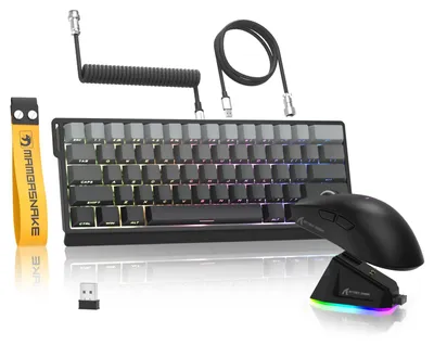 Image de Clavier de jeu sans fil Bluetooth - 61 touches, format compact - Disposition QWERTY