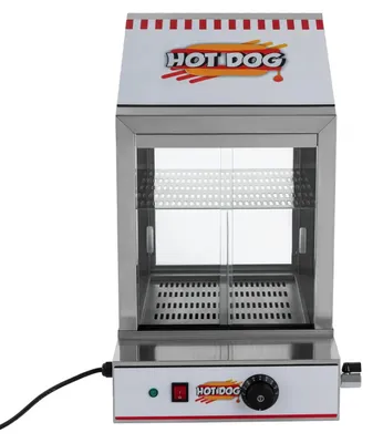 Produktbild von Elektrischer Hotdog-Wärmer - Gewerblicher Speisenwärmer - 1200 W - 40 L - Thermostat bis 110 °C - Edelstahl - Silber